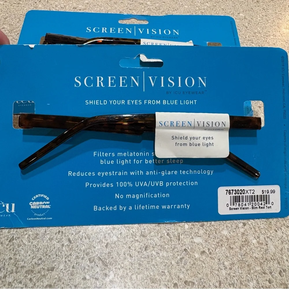Blue Light Filtering Glasses By ICU Eyewear Screen Vision Reduced Glare
